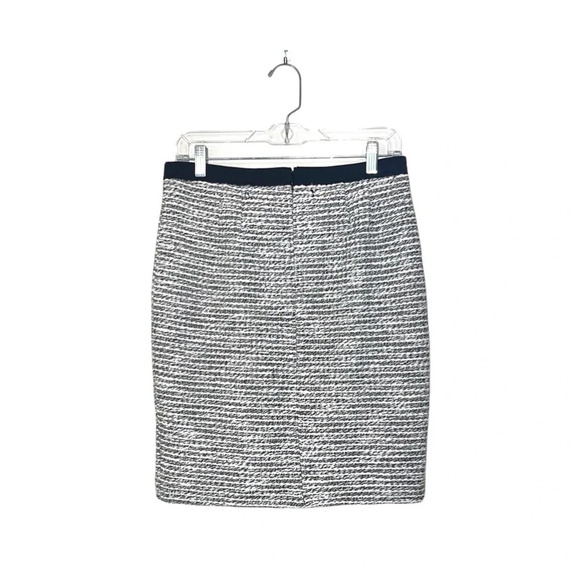 Ann Taylor LOFT NWOT White & Black Tweed High Rise Fitted Skirt 6 Women’s - Picture 6 of 11